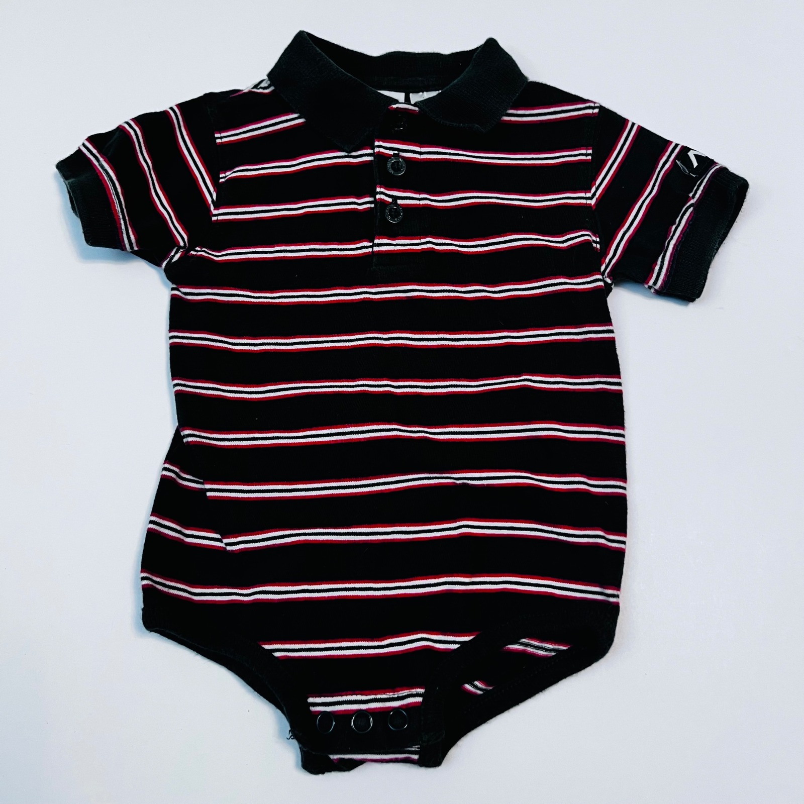 Vintage Mckids Polo Bodysuit 12m Green Cotton One Piece Retro